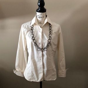 Express “stretch “ button front blouse